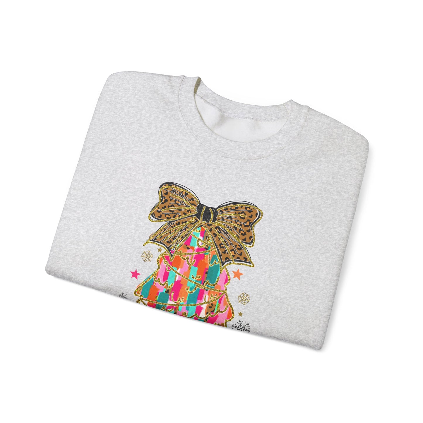 Pastel Coquette Christmas Tree Unisex Heavy Blend™ Crewneck Sweatshirt