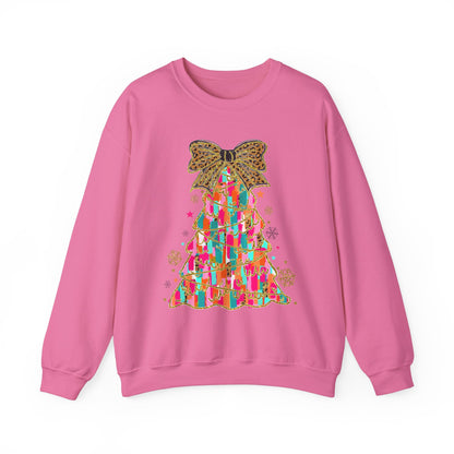 Pastel Coquette Christmas Tree Unisex Heavy Blend™ Crewneck Sweatshirt