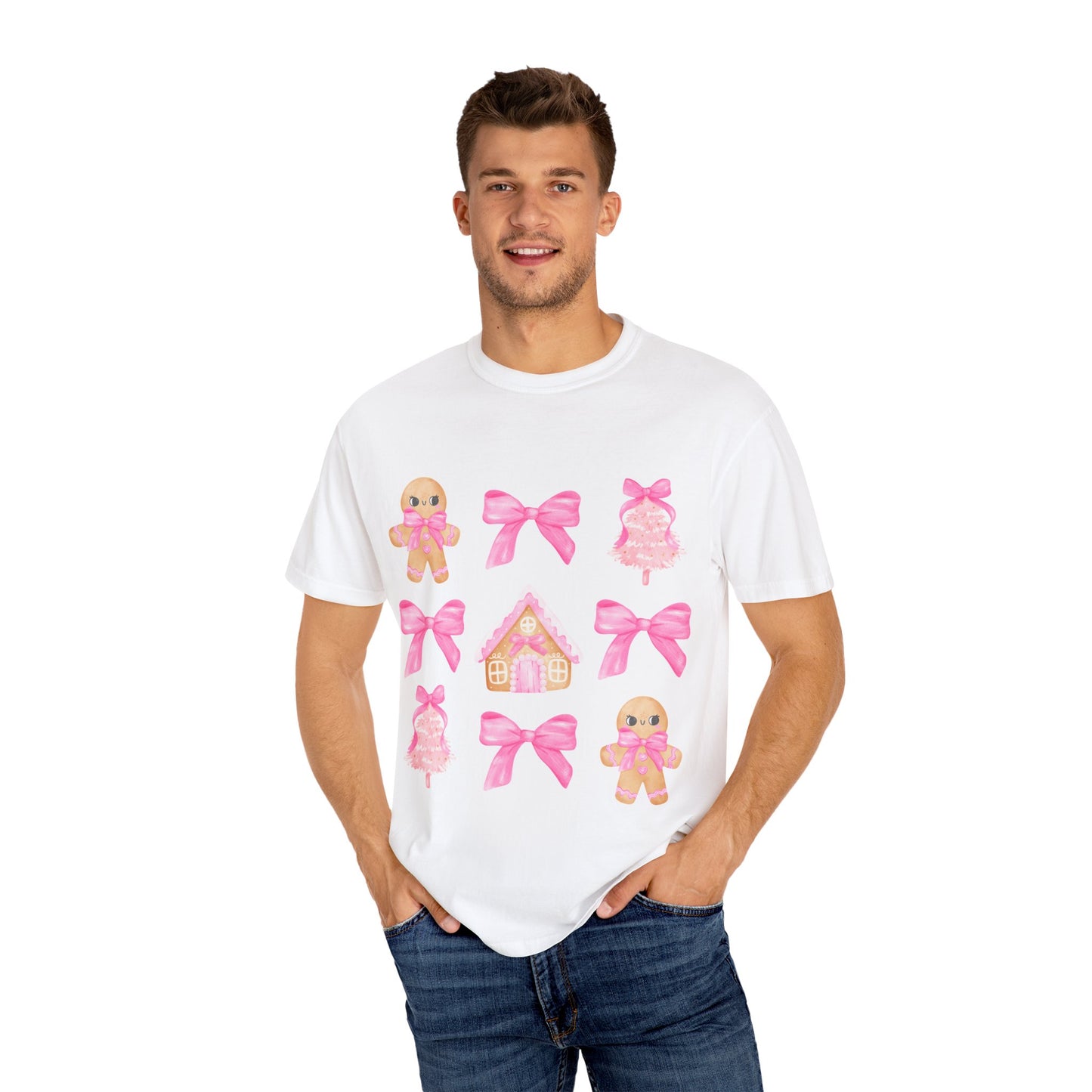 Pink Gingerbread Coquette Unisex Garment-Dyed T-shirt