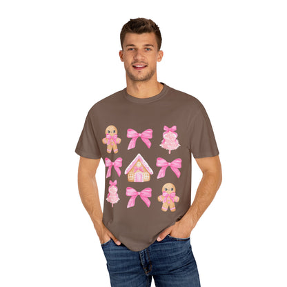 Pink Gingerbread Coquette Unisex Garment-Dyed T-shirt