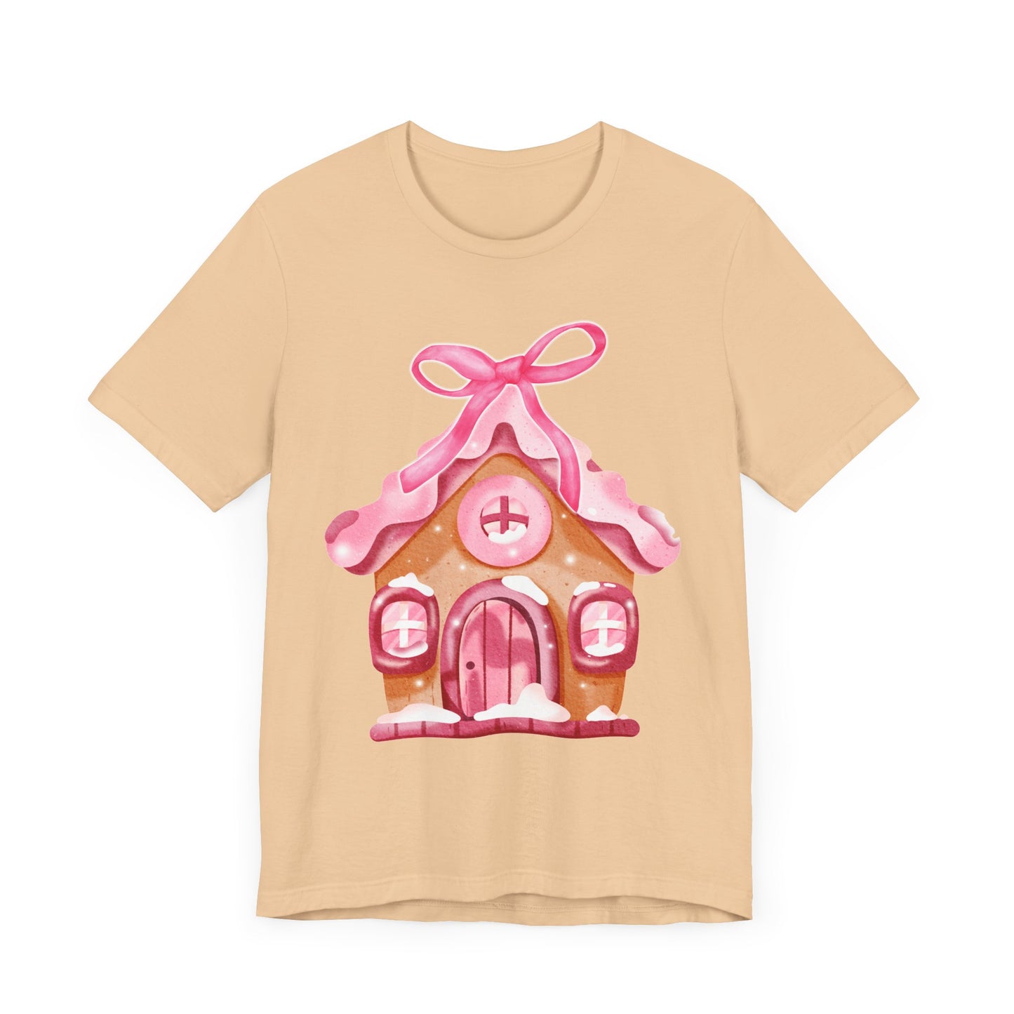 Coquette Gingerbread House Bella Canvas Unisex Jersey Short Sleeve Tee