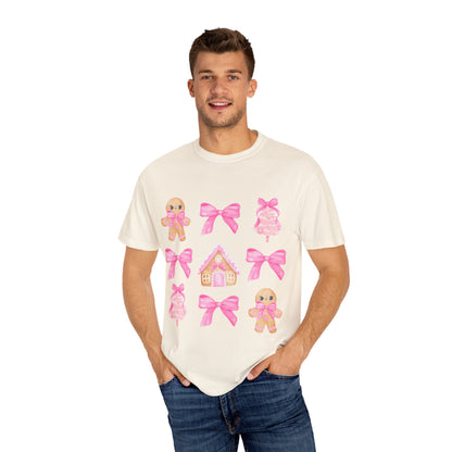 Pink Gingerbread Coquette Unisex Garment-Dyed T-shirt