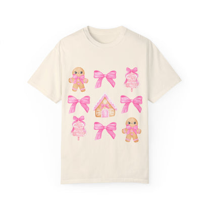 Pink Gingerbread Coquette Unisex Garment-Dyed T-shirt