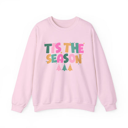 Tis The Season Pastel Colorful Unisex Heavy Blend™ Crewneck Sweatshirt