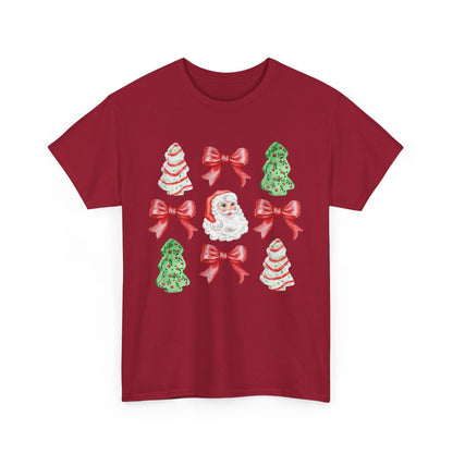 Cute Chritmas Pastry Tree Coquette Gildan Unisex Heavy Cotton Tee