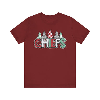 Chiefs Christmas Bella Canvas Unisex Jersey Short Sleeve Tee