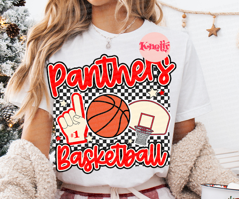 Panthers Preppy Basketball Digital Download File PNG