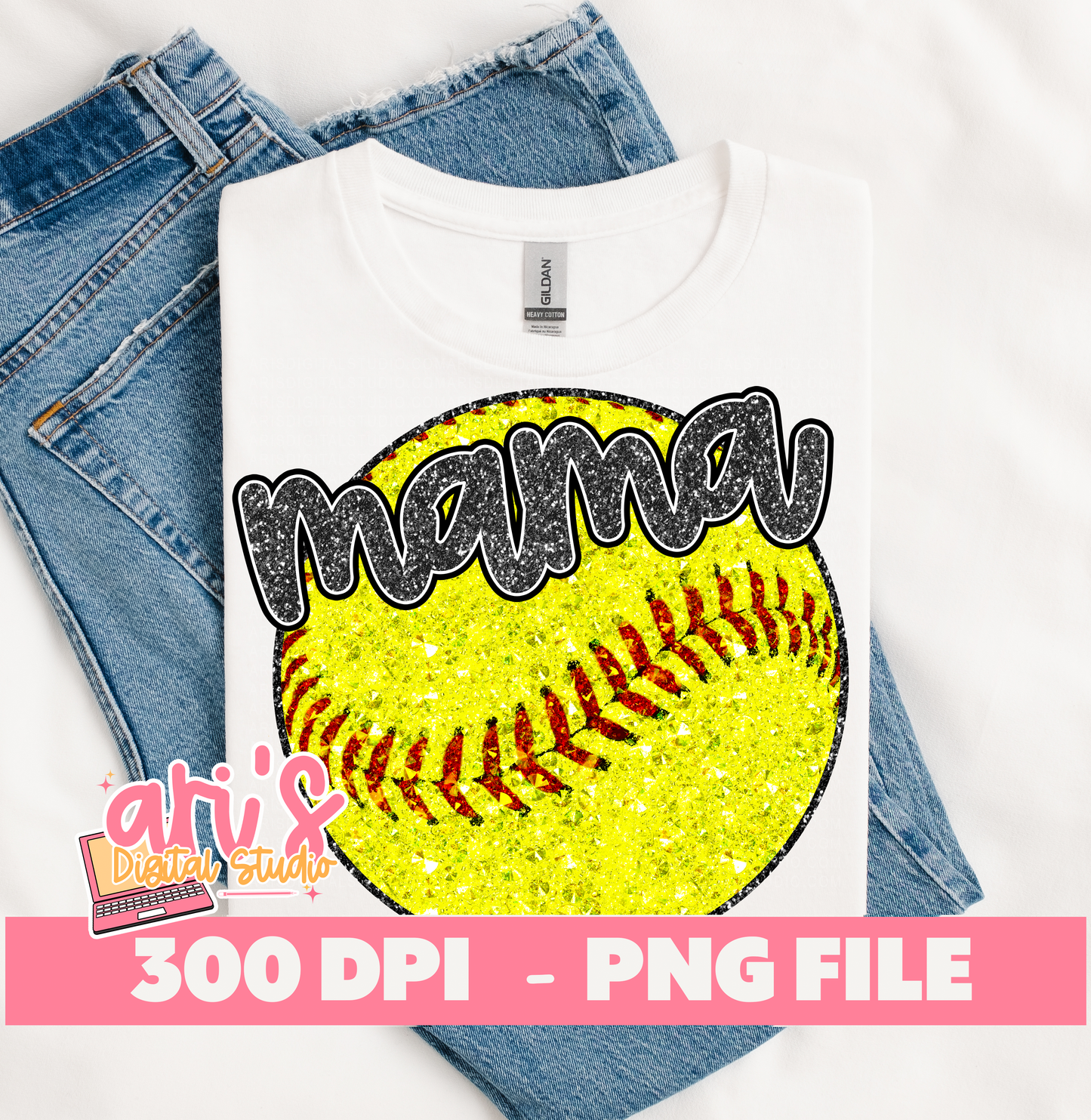 Softball Mama Digital Download File PNG