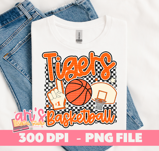 Tigers Basketball Digital Download File PNG